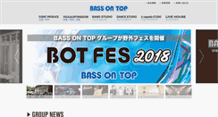 Desktop Screenshot of bassontop.co.jp